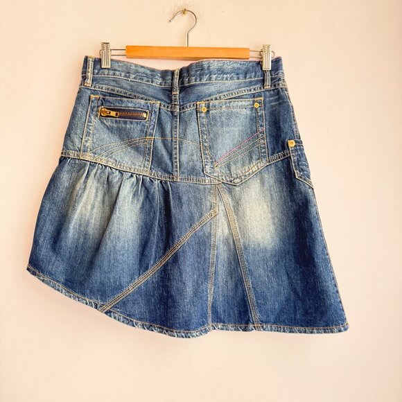 Above the Clouds Denim Skirt Short 8 - Picture 2 of 8